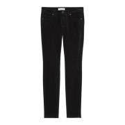 Fluwelen broek model Lulea slim Marc O'Polo , Black , Dames