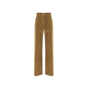 Straight Trousers Max Mara , Brown , Dames