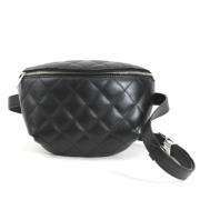 Pre-owned Leather chanel-bags Chanel Vintage , Black , Dames