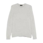 Zachte Gebreide Pullover Trui Roberto Collina , Gray , Heren