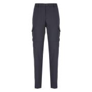 Blauwe Wollen Cargo Broek Peserico , Blue , Heren