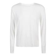 Witte T-shirts en Polos, Viscose-Elastaan Mix Majestic Filatures , Whi...