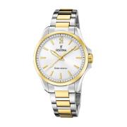 Elegante Stalen Dameshorloge Festina , Yellow , Dames