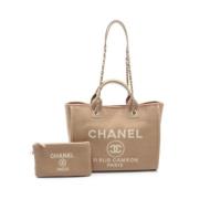 Pre-owned Leather chanel-bags Chanel Vintage , Brown , Dames