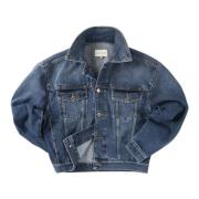 Speelse Denimjasje met 3/4 Mouwen Loulou Studio , Blue , Dames