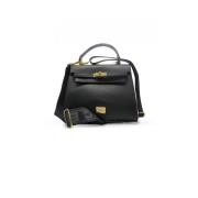 Zwarte en Gouden Leren Handtas Nashville Marc Ellis , Black , Dames