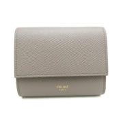 Pre-owned Leather wallets Celine Vintage , Gray , Dames