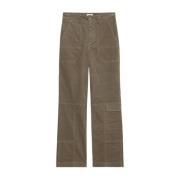 Bruine Fluwelen Wijde Broek Zadig & Voltaire , Beige , Dames