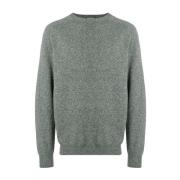 Grijze Lamswol Crew Neck Trui Sunspel , Gray , Heren