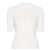 Cut-Out Studs Sweater Twinset , White , Dames