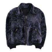 Omkeerbare Shearling Bomberjas Giorgio Brato , Black , Dames