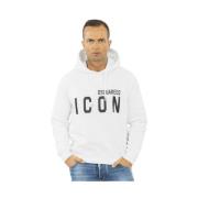 Icon Hoodie met verstelbaar trekkoord Dsquared2 , White , Heren