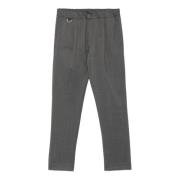 Grijze Wollen Broek D-Ring Detail Low Brand , Gray , Heren