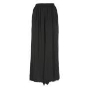 Zwarte Viscose Broek voor Vrouwen Sanctamuerte , Black , Dames