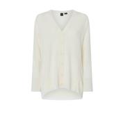 Zachte Volume Witte Cardigan Sweater Pinko , White , Dames