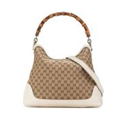 Pre-owned Canvas gucci-bags Gucci Vintage , Beige , Dames