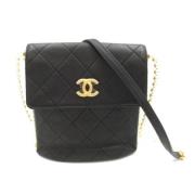 Pre-owned Leather chanel-bags Chanel Vintage , Black , Dames