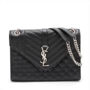 Pre-owned Leather handbags Yves Saint Laurent Vintage , Black , Dames