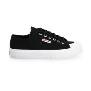 Gestreepte Modieuze Sneakers Superga , Black , Dames