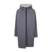 Omkeerbare Parka in Houtskool Ivoor Yves Salomon , Gray , Dames