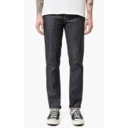 Originele Selvage Slim Straight Jeans Nudie Jeans , Black , Heren