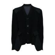 Krijtstreep Gebreide Vest Sacai , Black , Dames