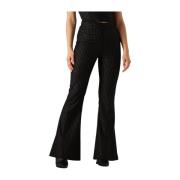 Zwarte Hoge Taille Broek Gestuz , Black , Dames