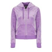 Paarse hoodie met trekkoorden en strass Juicy Couture , Purple , Dames