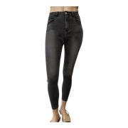 Zwarte Denim Jeans met Grijze Fade Liu Jo , Black , Dames