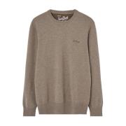 Beige Logo Miniature Sweater Jersey MC2 Saint Barth , Brown , Heren