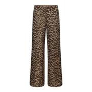 Luipaardprint Wijde Broek Co'Couture , Brown , Dames