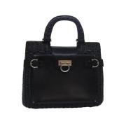 Pre-owned Canvas handbags Salvatore Ferragamo Pre-owned , Black , Dame...