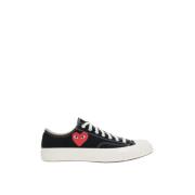 Zwarte Hart Lage Canvas Sneakers Comme des Garçons Play , Black , Dame...