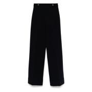 Hoge taille crepe broek Twinset , Black , Dames