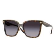 Havana Montuur Zonnebril Grijs Verloop Versace , Brown , Dames