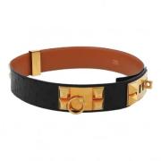 Pre-owned Leather belts Hermès Vintage , Black , Dames