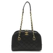 Pre-owned Leather chanel-bags Chanel Vintage , Black , Dames