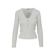 Sneeuwtrui met juweelapplicaties Twinset , White , Dames