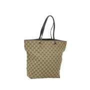 Pre-owned Canvas totes Gucci Vintage , Beige , Dames