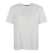 Wit T-shirt met Strass Versieringen Fabiana Filippi , White , Dames