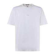 Zwarte katoenen T-shirt met ronde kraag C.p. Company , White , Heren