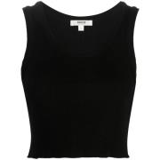 Zwarte Poppy Crop Tank Top Agolde , Black , Dames