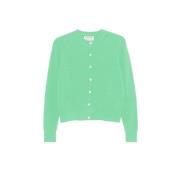 Elysee Cardigan met knoopsluiting MC2 Saint Barth , Green , Dames