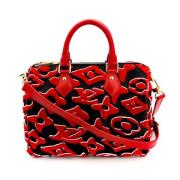 Pre-owned Canvas handbags Louis Vuitton Vintage , Red , Dames