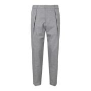 Dubbel geplooide wol kasjmier broek Briglia , Gray , Heren