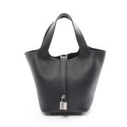 Pre-owned Leather handbags Hermès Vintage , Black , Dames