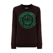 Tijgerhoofd Logo Sweater Just Cavalli , Black , Heren