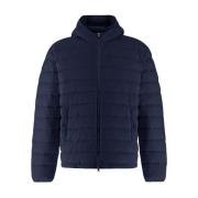 Licht Nylon Stretch Bomber Resort Jas Herno , Blue , Heren