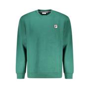 Groene Katoenen Sweatshirt met Logoplaatje Fila , Green , Heren