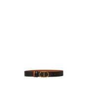 Omkeerbare Ovale T Riem Twinset , Black , Heren